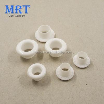 China Nickel Free Economical Custom Design Round White Shoe Ring Accessories Plastic Shoe Grommet for sale