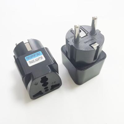 China Mobile Phone ABS Steel Material UK/US/AU Universal Socket To EU 4.8mm 2 PIN Plug Adapter for sale