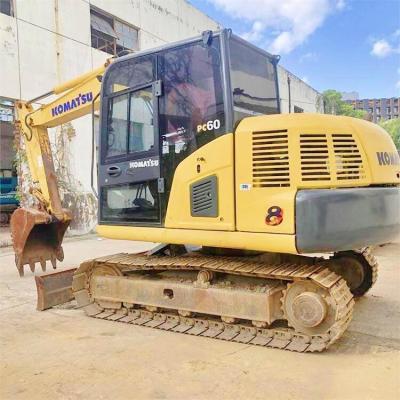 Κίνα 0-2000 ώρες εργασίας Χρησιμοποιούμενος Komatsu PC60 7 6 τόνων μίνι εξορυκτής με χωρητικότητα κουβάς 0,37m3 προς πώληση