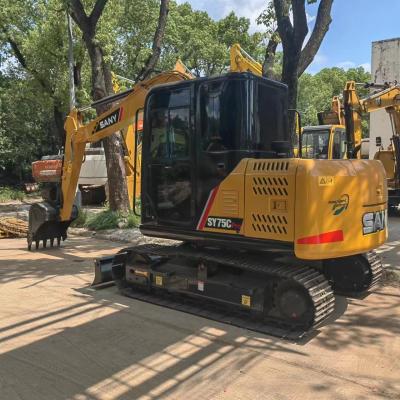 China Venta caliente SANY Sy75 Excavadora usada 7.5ton Excavadora usada de segunda mano SANY hecha en China Excavadora en buen estado en venta