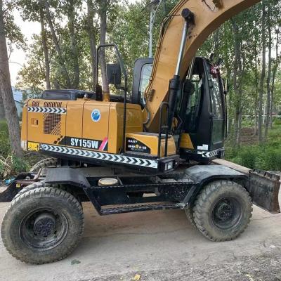 China SANY 155W Wheeled Excavator With Original Hydraulic Cylinder And ISUZU Engine zu verkaufen