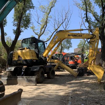 中国 Good Condition Used Korea Hyundai 60w Wheel Excavator with Original Hydraulic Cylinder 販売のため