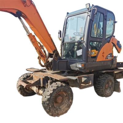 China Energy Saving Second Hand DOOSAN DX60W Excavator With Original Paint for sale