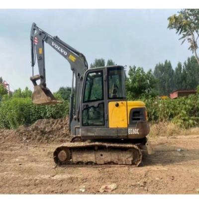 China Mini gebruikte Volvo EC55 EC60 bandgraver voor zwaar werk Te koop