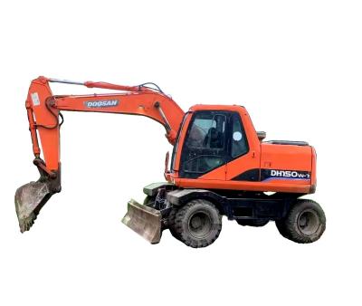 China 15 toneladas Dh150w-7 Excavadora de Roda Doosan Com Capacidade de Balde de 0,75m3 à venda