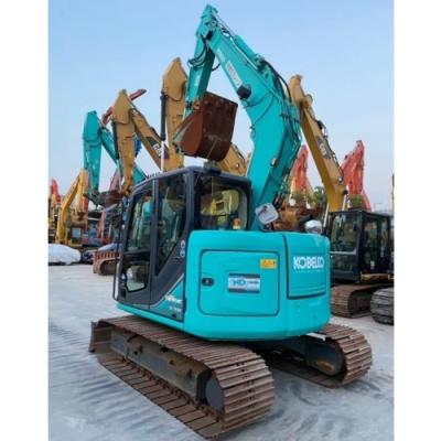 China Excavadora Kobelco SK75 de segunda mão com válvula hidráulica original e poucas horas de trabalho à venda