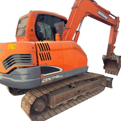 China Doosan DX75-9C Mini Excavadora Usada Excelente estado Color original 0-2000 horas de trabajo en venta