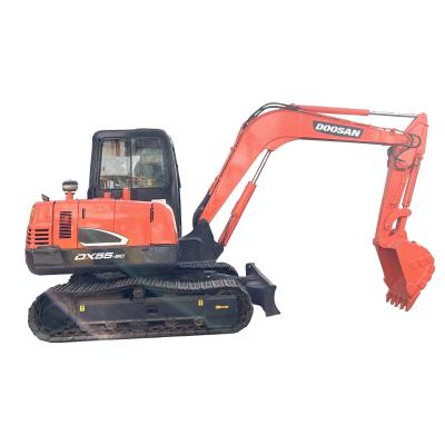 Chine Secondhand Doosan DX55 DX60 dx70 Hydraulic Crawler Excavator 5 Ton Original DX55-9C à vendre