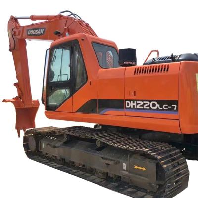 Chine Used Doosan Excavator DH220Lc-7 with Original Hydraulic Cylinder and Good Cab Sealing à vendre