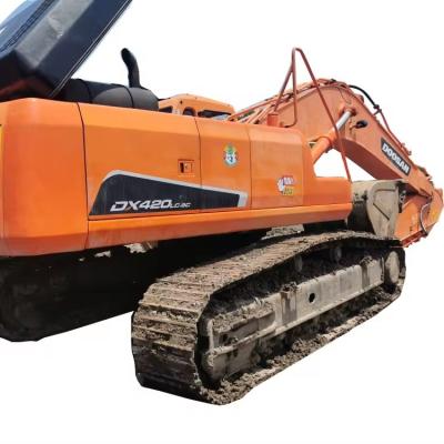 Китай Оригинальный Супер экскаватор Doosan Dx420 с высокой эффективностью наклона и хорошей герметичностью кабины продается