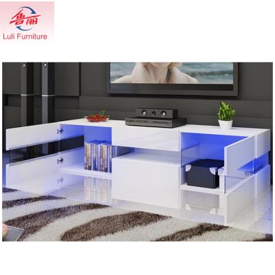 China Luxury High Gloss Led Wooden Tv Cabinet Furniture Designs for sale