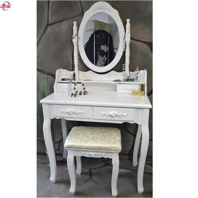 China Luxury Modern Wardrobe Girls Storage Dressing Table Furniture With Mirror And Stool For Bedroom for sale