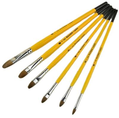 China Arts Drawing Fan Gao Water Chalk Brush Brush Products Are Flat Head 6 Pens Suits for sale