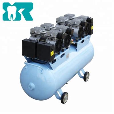 China Dental Support 8 Units Oil Free Tank 120L Medical Air Compressor for sale