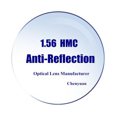 China Manufacture Resin Lenticular Lenses Wholesale 1.56 HMC Single Vision Anti Reflection Glasses Coating Lenses for sale