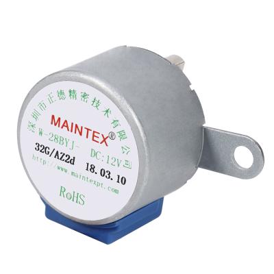 China MAINTEX 28mm 5V 12V High Speed ​​Steppermotor, Mini Speed ​​Stepper Motor with Reduction for Air Conditioner and Smart Toy 28BYJ48-32G for sale