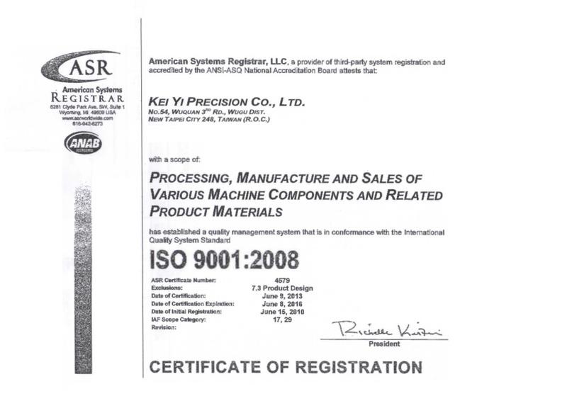 ISO9001 - APPORO INDUSTRIES CORPORATION, LTD.