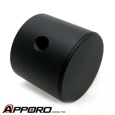 China APPORO Aluminum Alloy 6061-T6 CNC Lathe Part Turning Aluminum Black 6061 T6 Anodized Control Potentiometer Adjustable Audio Knob for sale