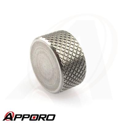 China APPORO Stainless Steel 303 Stainless Steel CNC Lathe Part Manufacturer Knurled Knurled Knurled Nut Cap for sale