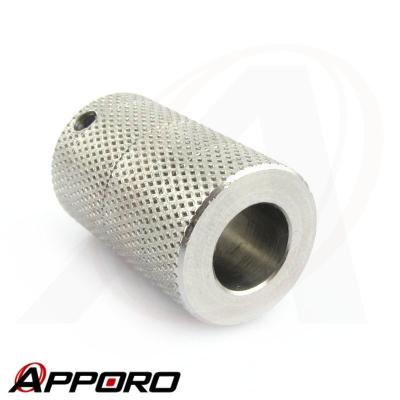 China APPORO CNC Lathe Part Stainless Steel 303 Shaft Drive Customized Turning Knurled Hollow Roller for sale