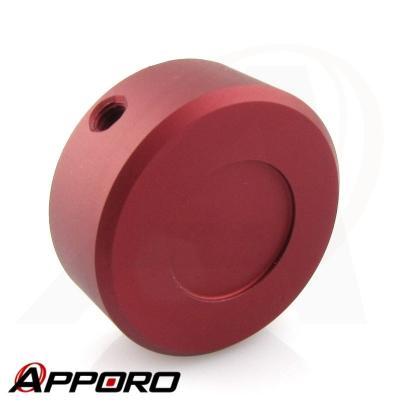 China APPORO CNC Lathe Manufacturer Aluminum Alloy 6061 Aluminum Bypass T6 Red Anodized Round Rotating Control Knob for sale