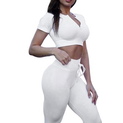 China DOMAX New Style Breathable Gym Fitness Clothing Women Seamless High Waist Customize Logo Tee And Yoga Leggings for sale