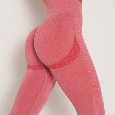 China Breathable 2021 Workout Solid Butt Seamless Gym Apparel Push Up Yoga Crac! crack! custom made pants legging seamless leggings for women for sale