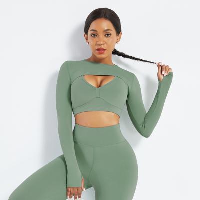 China Ladies Tracksuits 2021 Logo Summer New Listing 3 Custom Color Breathable Plain Yoga Set Quick Dry Two Piece Set Suit for sale