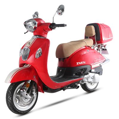 China Fast speed adult gasoline petro scooter motorcycle long range double battery equipped classis gasoline scooter e-grace for sale