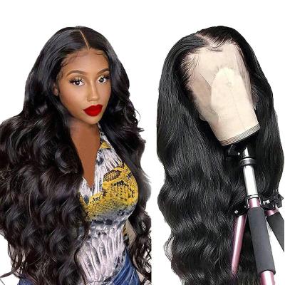 China Body Wave 100% Brazilian Raw Virgin Wig Vendors 360 Hd Transparent Human Hair Lace Front Wigs Full HD Lace Frontal Wig For Black Women for sale