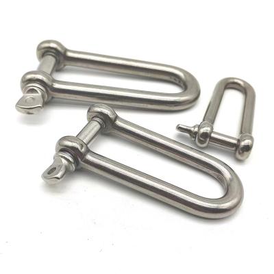 China Reasonable horizontal pin tightly fits extension hardware d-type rigging for extended steel wire rope ties stainless steel d-shaped shackl for sale