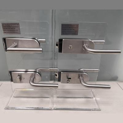 China modern stainless steel glass door lock/door handle/handle glass lock for sale