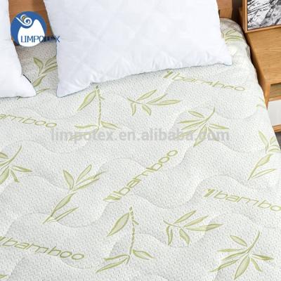 China Breathable Bamboo Fiber Waterproof Quilted Mattress Protector Pad For Home for sale