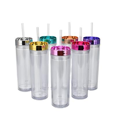 China Wholesale Portable Skinny Straight Double Wall Insulated Stainless Steel Sublimation Masks Tumbler Coffee Cup With Straw for sale