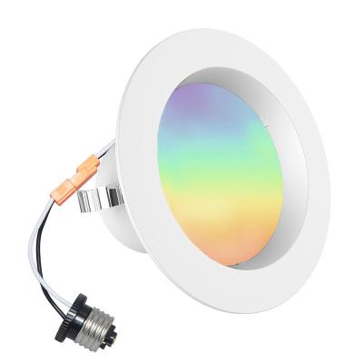 China 4 Inch Changeable Color Bluetooth Led Downlights APP And Bluetooth Remote Controller for sale