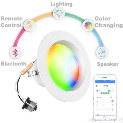 China Residential Bluetooth Led Downlights AC100～130V 9W 60Hz 2700K/6500K for sale