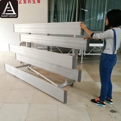 China Aluminum Alloy 6061-T6 3 Rows Movable Aluminum Sports Bleachers Seat For Sale Aluminum Bleachers for sale