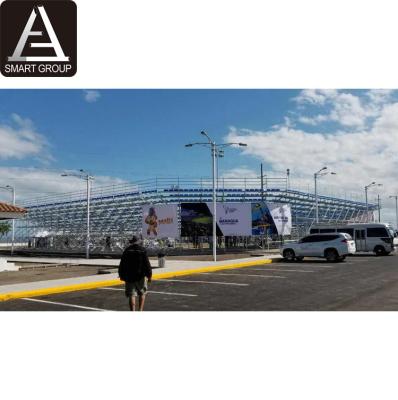 China Sports.venues Nicaragua 10 Rows Stadium Grandstand For Volleyball Court Temporary Spectacular Steel Grandstand for sale