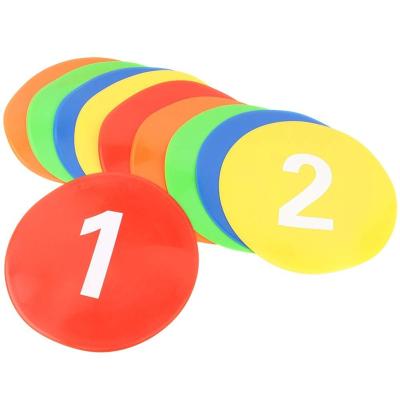 China Soccer Traning Discs Spinning Speed ​​Agility Training Marker Soccer Flat Field Cones With Number for sale