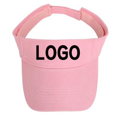 China Wholesale Character Bottom Outdoor Summer Running Empty MOQ Adjustable Customize Cotton Cap Logo Custom Golf Sun Visor Working Hats for sale