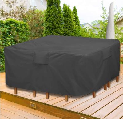 China New fashion waterproof hot sale square large size splashproof garden patio table cover furniture cover for sale