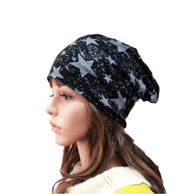 China Factory Direct Selling COMMON Unisex Soft Warm Printing Cotton Knitted Beanie Cap Winter Hats for sale