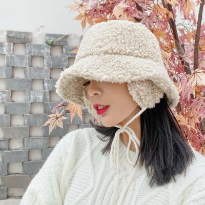 China Female Japanese wild hat female student bucket hat autumn and winter soft plush ear protection plush fisherman hat girl soft hat for sale