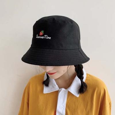 China Quality Custom Made Unisex Cotton Bucket Hats Wholesale Logo Embroidery Fishing Cap Reversible Bucket Hat for sale