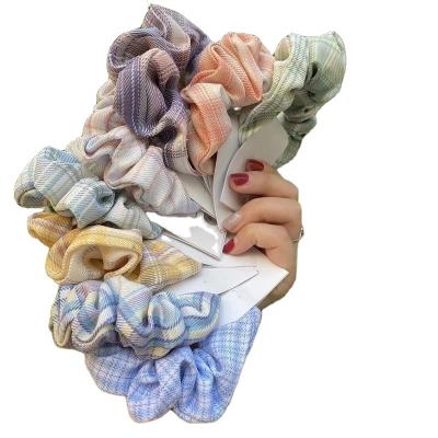 China Cute elastic hair scrunchies hair bands of a circle best-selling hot campus hair style elastic hair band temperament printing elastic band for sale