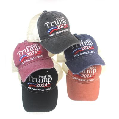 China breathable & Fashion 2024 US Election Waterproof Wholesale Custom Universal Trump Embroidered Baseball Cap for sale