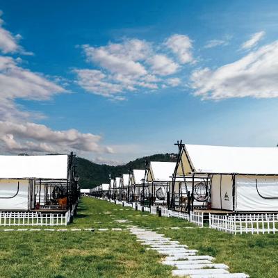 China Luxury Chinese Made Steel Structure Outdoor Tent Double Deck Camping Tourism Hotel Luxury Waterproof Tent for sale