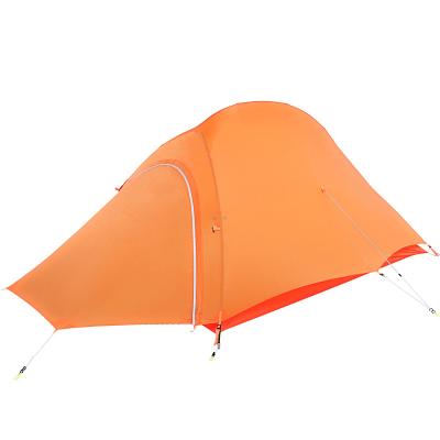 China Diagonal Tying Type Pole Camping Dome Tent Outdoor Camping Sun Shelter Shade Folding Portable Beach Tent Double Layer 2 Person Aluminum 210*120cm for sale