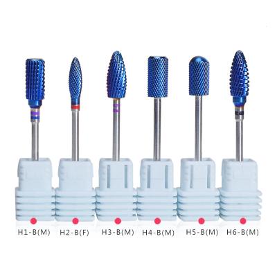 China Strong To Polish Diamond Manicure Nail Drill Bits Wholesale Tungsten Stainless Steel Nail Drill Bits for sale