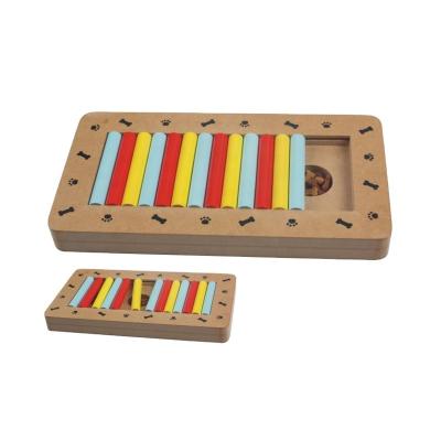 China Viable Wholesale IQ Educational Wood Training Interactive Dog Toy for sale